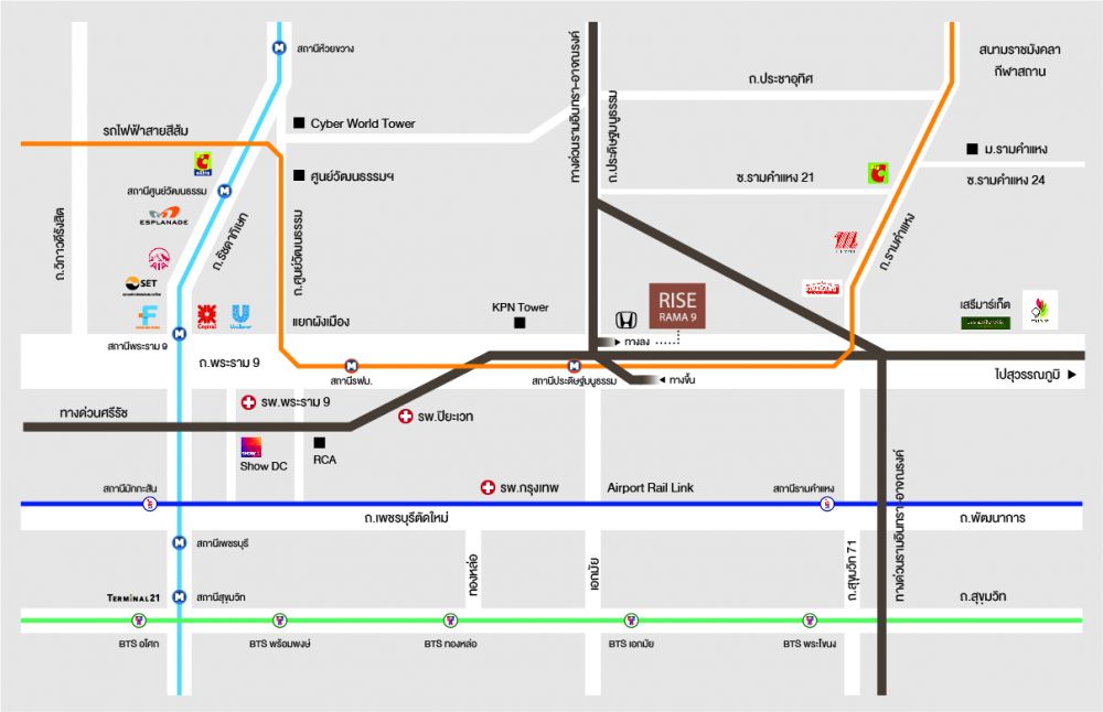 Rise Rama 9 Condo The Metro-Co Living Space