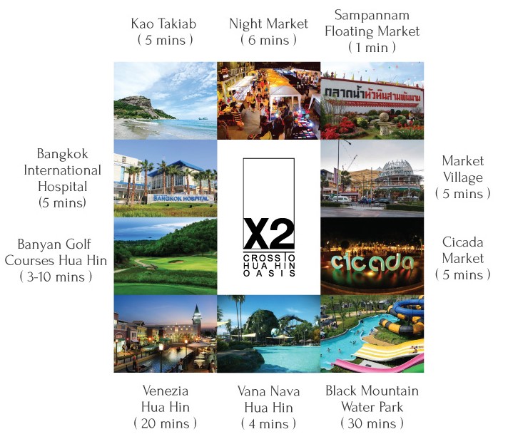 X2 Huahin Oasis  บ้านพักตากอากาศกับผลตอบแทนสูงสุดที่คุณไม่ควรพลาด