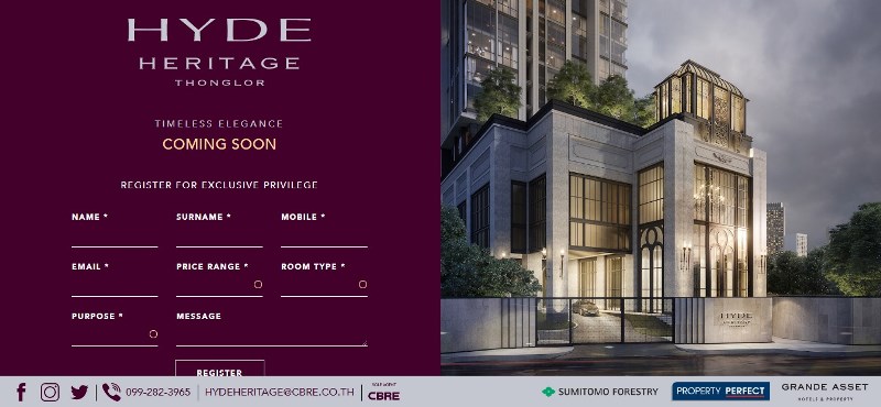 HYDE HERITAGE THONGLOR Timeless Luxury Residential ความงดงามอันเป็นนิรันดร์ ที่ควรค่าแก่การครอบครอง