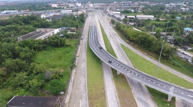 งดงาม! กรมทางหลวงมอบของขวัญปีใหม่เปิดใช้ทางแยกต่างระดับห้าแยกน้ำกระจาย จ.สงขลา