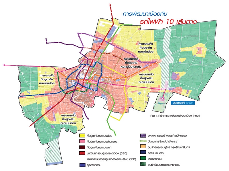 รถไฟฟ้าบูม 53 สถานีร่วม ผังเมืองเพิ่มโบนัสสร้าง “เมืองกระชับ”