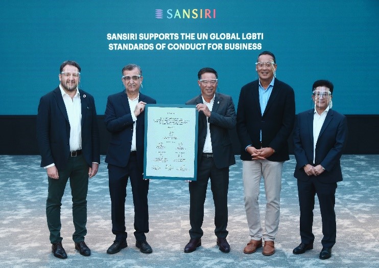 แสนสิริได้ร่วมลงนามในสัญญา UN Global Standards of Conduct for Business สนับสนุนความหลากหลายทางเพศ LGBTI