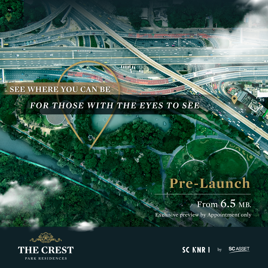 ส่องคอนโดหรูโครงการใหม่ The Crest Park Residences by SC Asset 