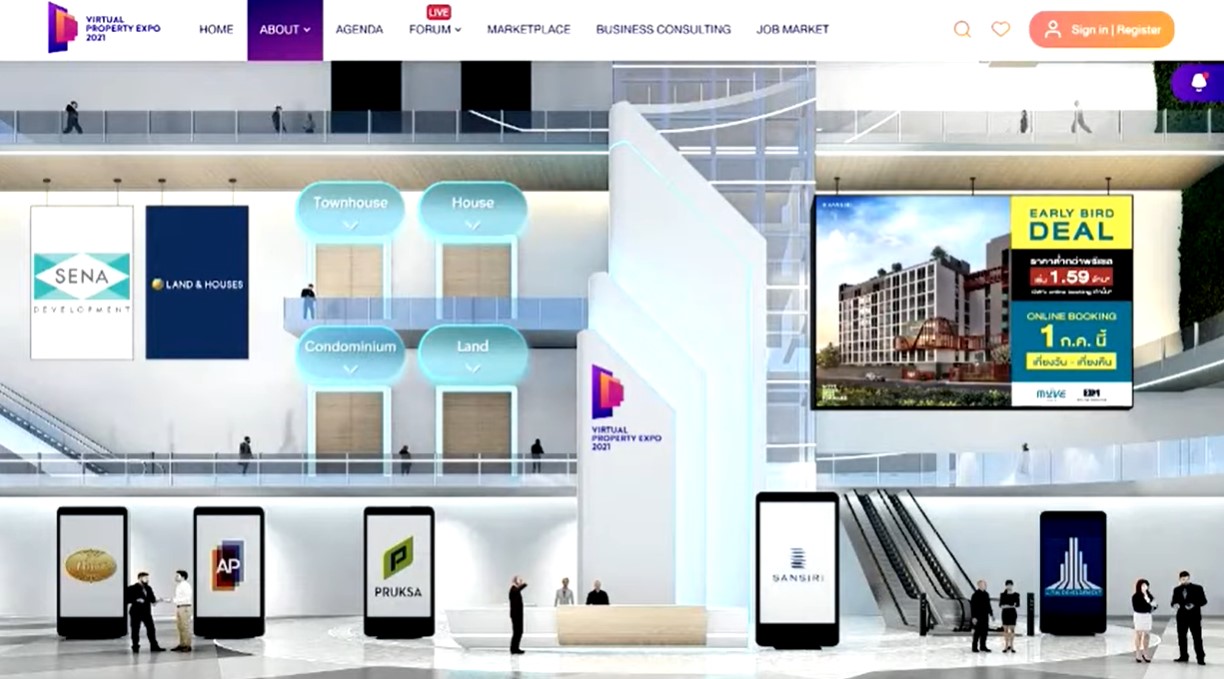 เหมือนคุณมาเดินดูด้วยตาตัวเอง “Virtual Property Expo 2021” งานมหกรรมซื้อขายอสังหาริมทรัพย์ออนไลน์ จัดใหญ่ที่สุดแห่งปี